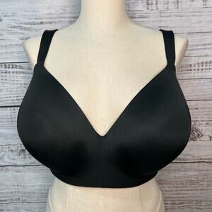 Cacique 40H Bra Lightly Lined T Shirt Bra No Wire Black Wireless Lane‎ Bryant